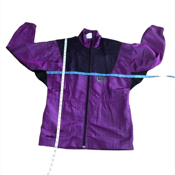 VINTAGE AVIA Windbreaker Jacket Women's Oversized Small Purple Long Lightweight - Picture 3 of 11